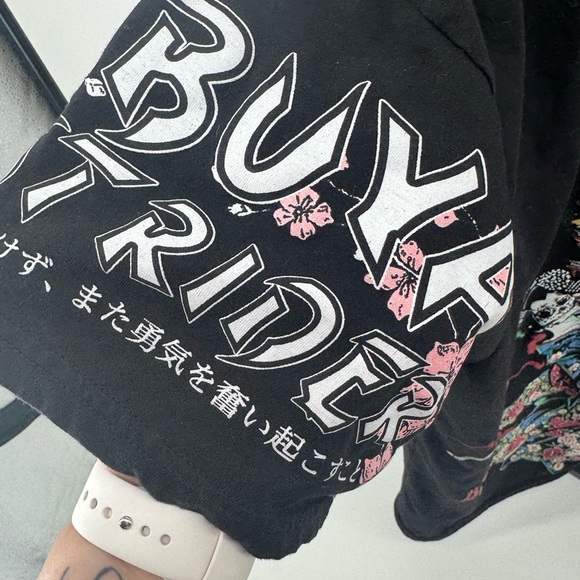 Fresh Laundry Tokyo Savage Black ghost rider Graphic Tee Size 2XL - Picture 4 of 7